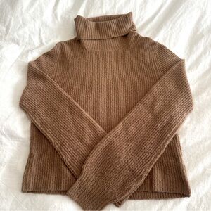 Garage Brown Turtleneck Knit Sweater